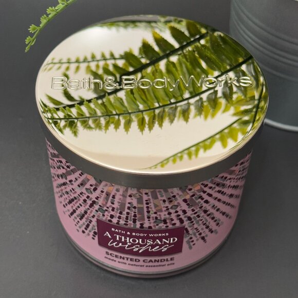 BBW A Thousand Wishes Bath & Body Works 3 Wick Candle - Picture 4 of 10